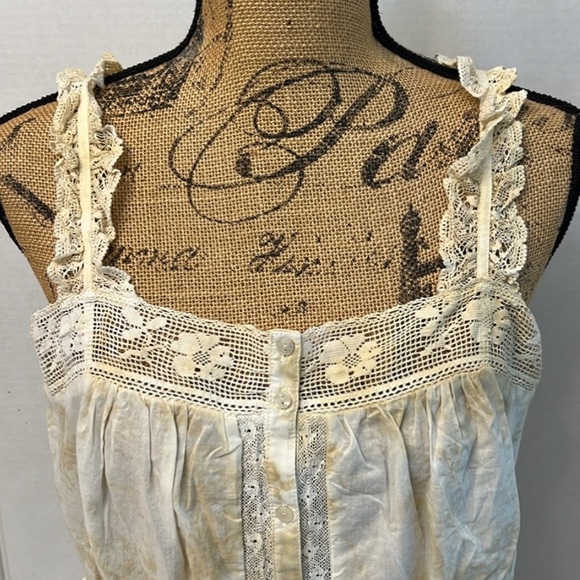 UNSUBSCRIBED COTTON TIE DYE BOHO BEACHY CROCHET TOP SIZE 8 - Picture 3 of 14